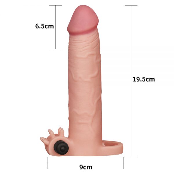 Насадка удлиняющая с вибрацией dd 3″ Pleasure X Tender Vibrating Penis Sleeve. LV1065