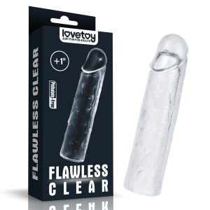 Увеличивающая насадка на пенис, прозрачная Flawless Clear Penis Sleeve Add 1». LV314013