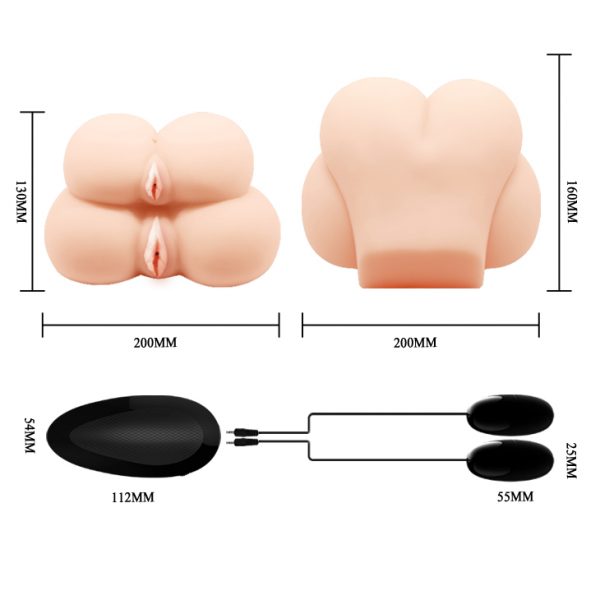 Мастурбатор две вагины и анус Dual Vagina And Ass Vibrating. BM-009136