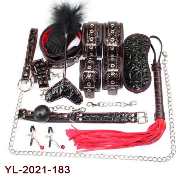 БДСМ набор черно-красный, игры для взрослых. YL-2021-183