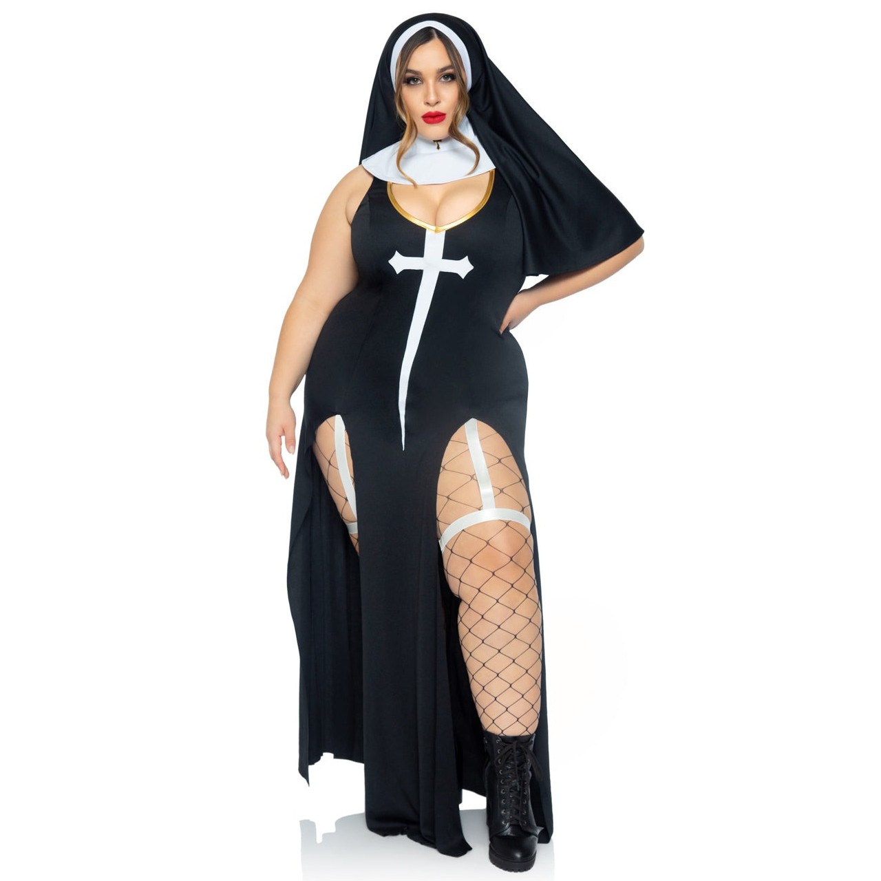Костюм на Хэллоуин знойной грешницы-монахини, Plus Size.