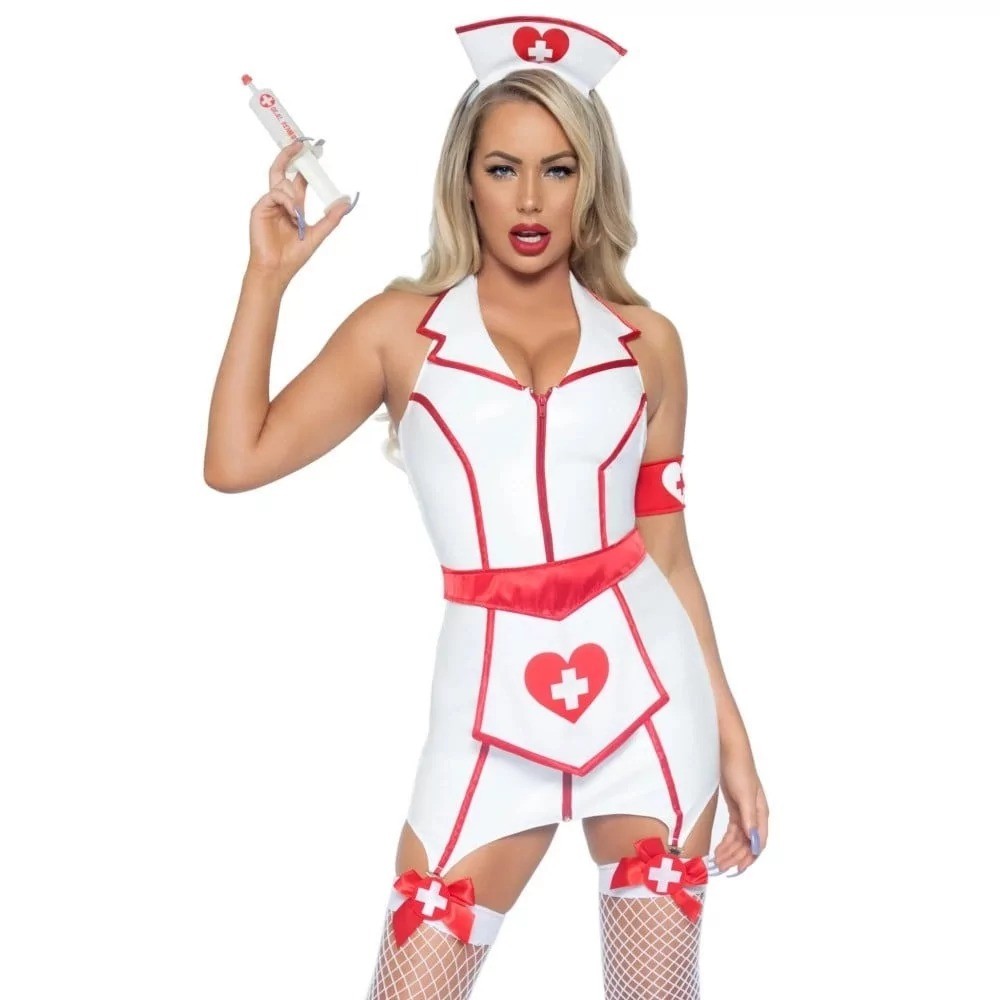 Сексуальный костюм медсестры скорой помощи. No:8837