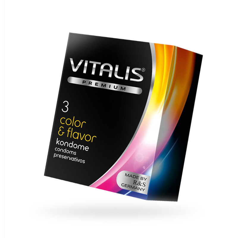 Презервативы Vitalis, premium, цветные, аромат, 3 шт. #2245