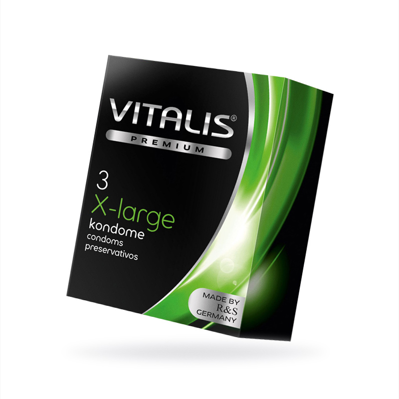 Презервативы Vitalis, premium, увеличенного размера, 19 см, 3 шт. #2272