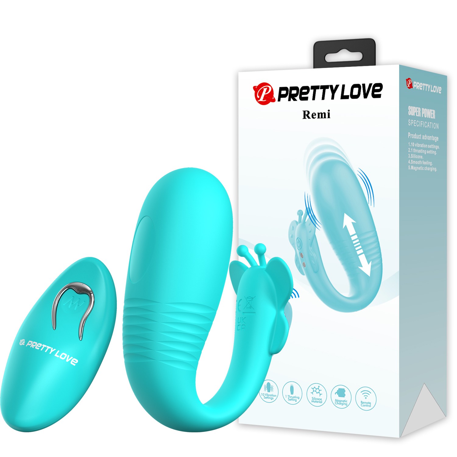 Вибратор с дистанционным управлением Pretty Love «Remi». BI-300093W