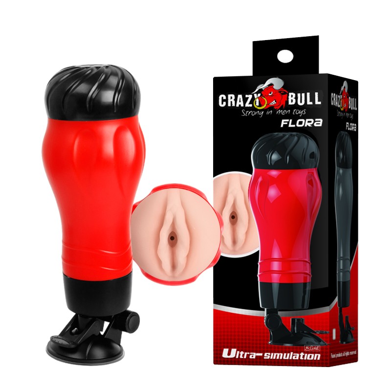 Мастурбатор CRAZY BULL Flora с присоской | Реалистичная вагина. BM-00900T47N