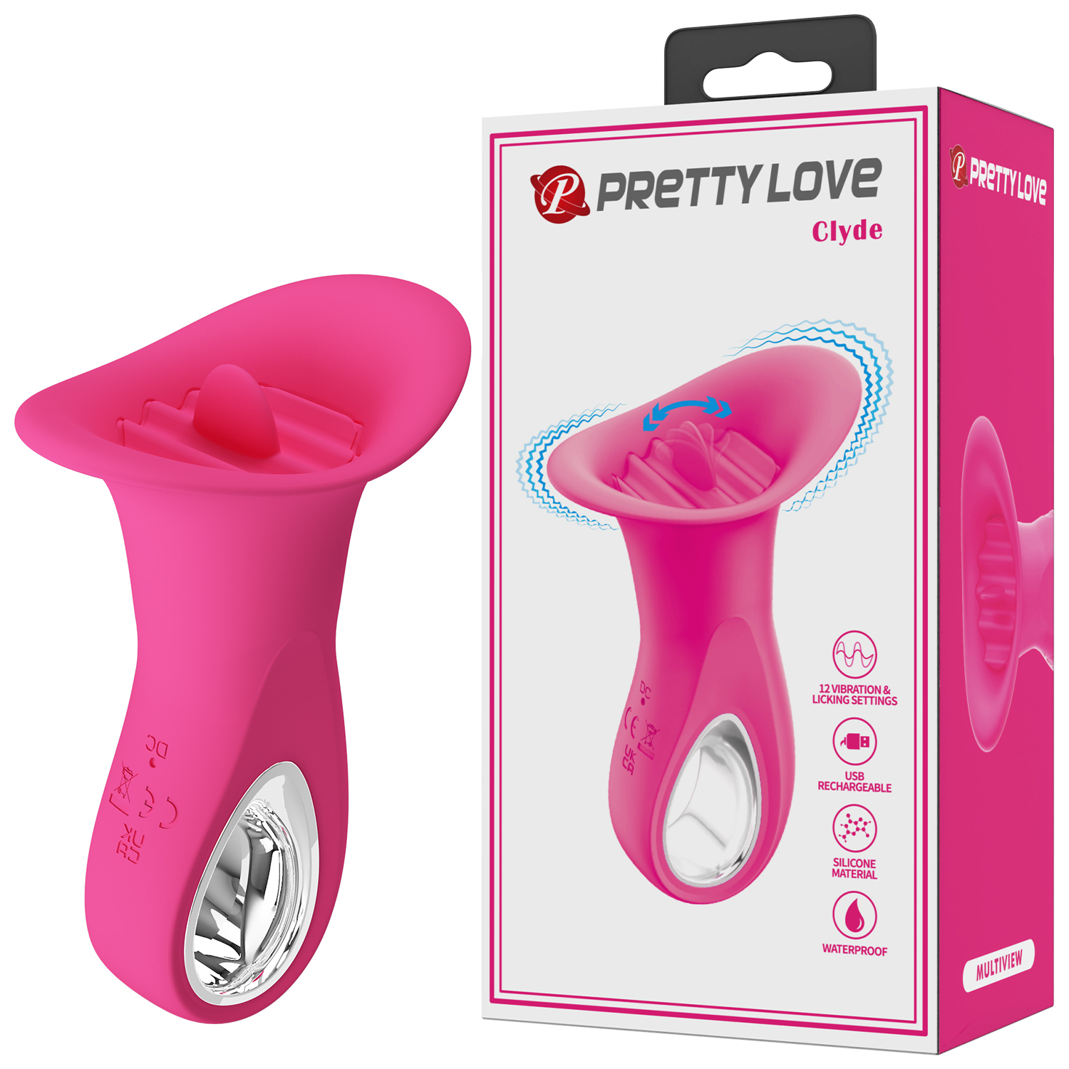 Вибратор-имитатор оральных ласк PRETTY LOVE «Clyde» BI-300080