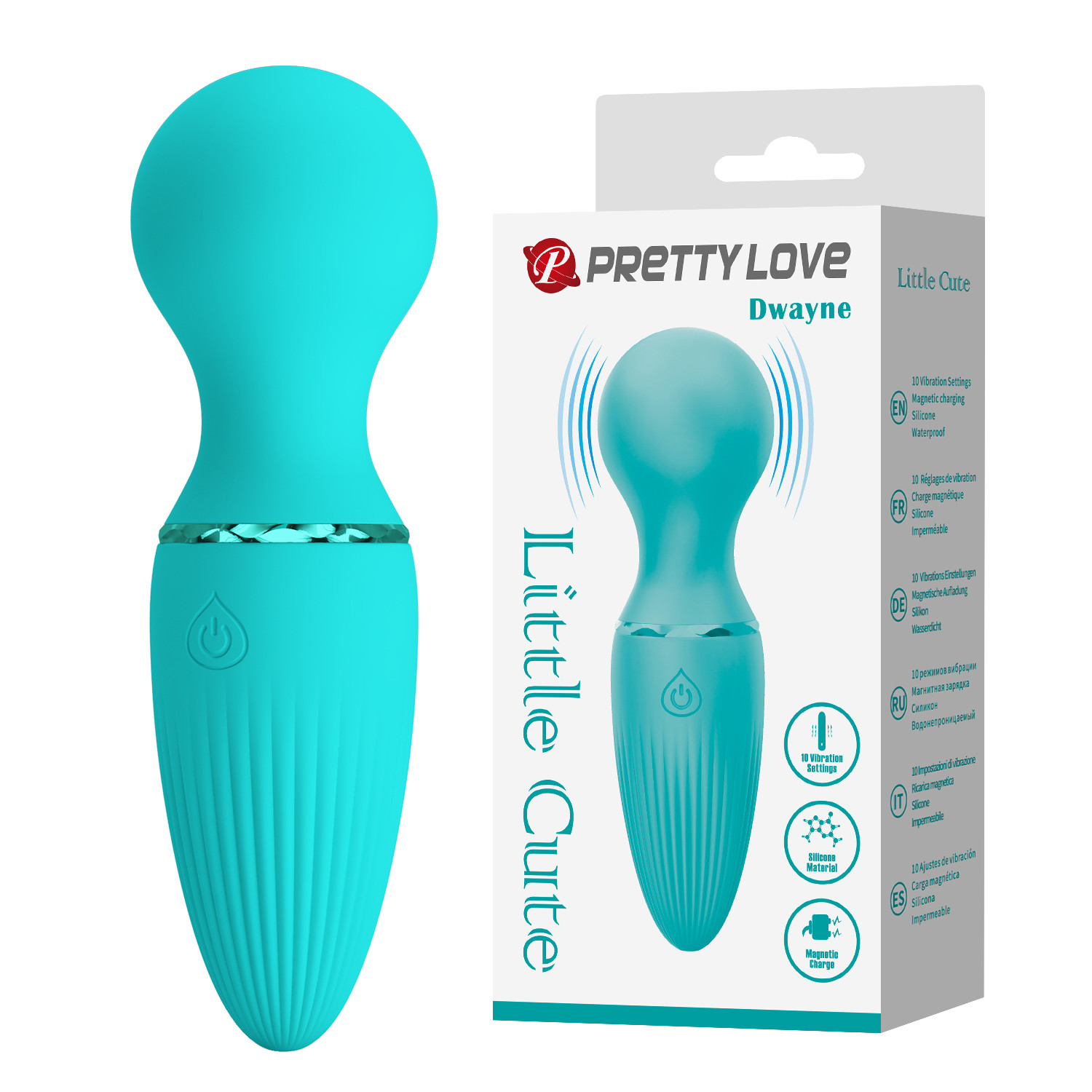 Мини-вибромассажёр PRETTY LOVE Dwayne BW-055020 силиконовый wand-вибратор