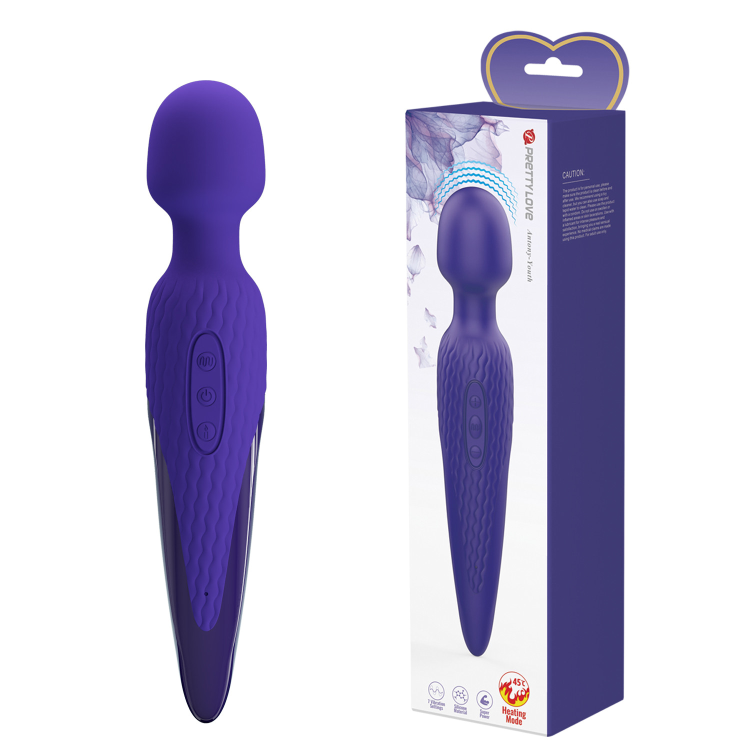 Wand-вибратор PRETTY LOVE Antony-Youth BI-014468-1L с подогревом
