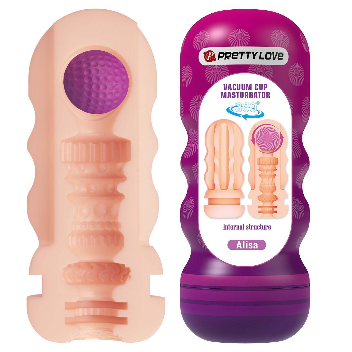 Мастурбатор PRETTY LOVE BM-00900T106-2 с массажным шариком